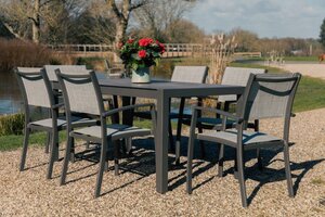 Solana Table Rectangle and 6 Light Chair Dining Set - image 2
