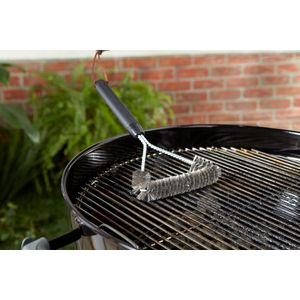 Grill brush, Three sided, 30 cm, stainless steel bristles - image 2