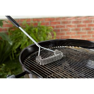 Grill brush, Three sided, 53 cm, stainless steel bristles - image 3