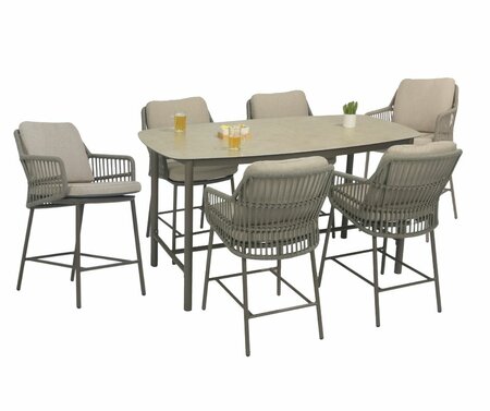Alicante 6 Seater High Dining Set