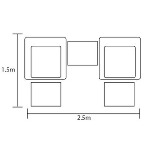 Amalfi 4 Seat Round Dining Set with Parasol & Base - image 8