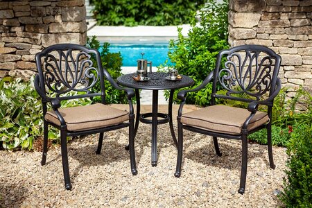 Amalfi Round Bistro Table and 2 Dining Chairs - image 1