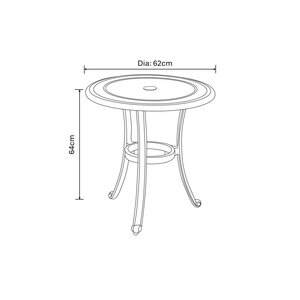 Amalfi Round Bistro Table and 2 Dining Chairs - image 4