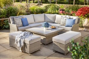 Eton Grand Square Casual Corner Dining Set with Adjustable Table - image 2