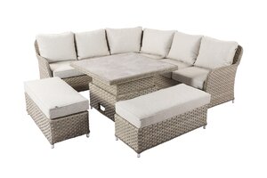 Eton Grand Square Casual Corner Dining Set with Adjustable Table - image 4