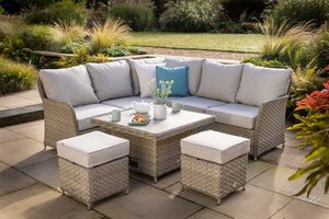 Eton Square Casual Corner Dining Set with Adjustable Table - image 2