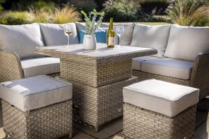 Eton Square Casual Corner Dining Set with Adjustable Table - image 3