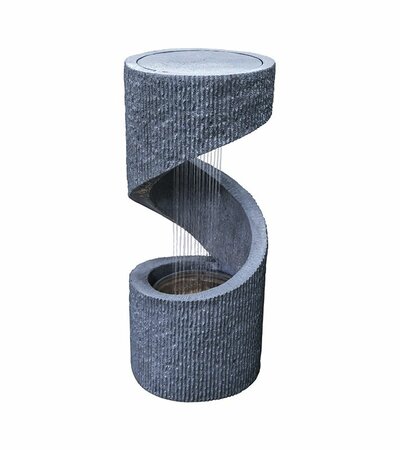 Fountain S Shape Concrete Look Transformer Outdoor L.32Cm X W.32Cm X H.92Cm
