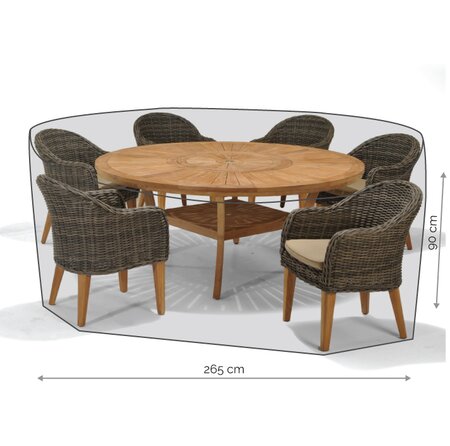 Furniture Cover LSG Premium 6 Piece Dining Set Round