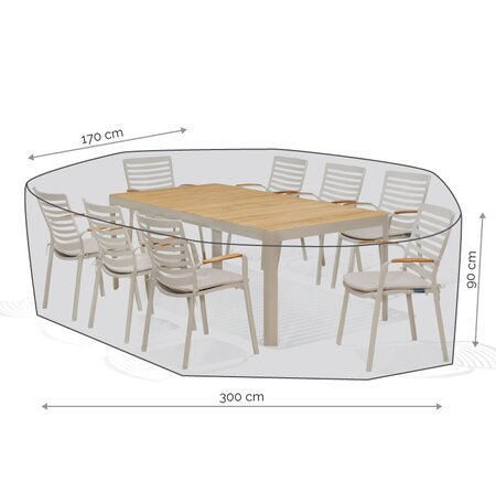 Furniture Cover LSG Premium 8 Piece Dining Set