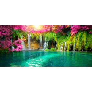 Corex Garden Backdrop - Waterfalls
