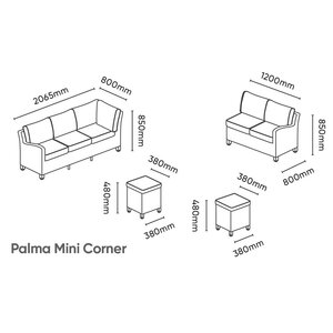 Palma Mini Corner Dining Set with Fire Pit Table - image 4