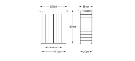 Pent Garden Storage - Pressure Treated (Home Delivery) - image 5