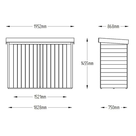 Pent Large Garden Storage - Pressure Treated (Home Delivery) - image 5