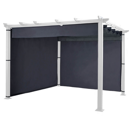 Pergola Roma Curtain Pack Grey(1 x Side & 1x Back)