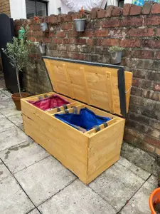 Recycling Storage Two Bag Bench with Back and EDPM Lid - image 3