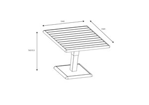 Sahara Square Casual Dining Set with Adjustable Table - image 7