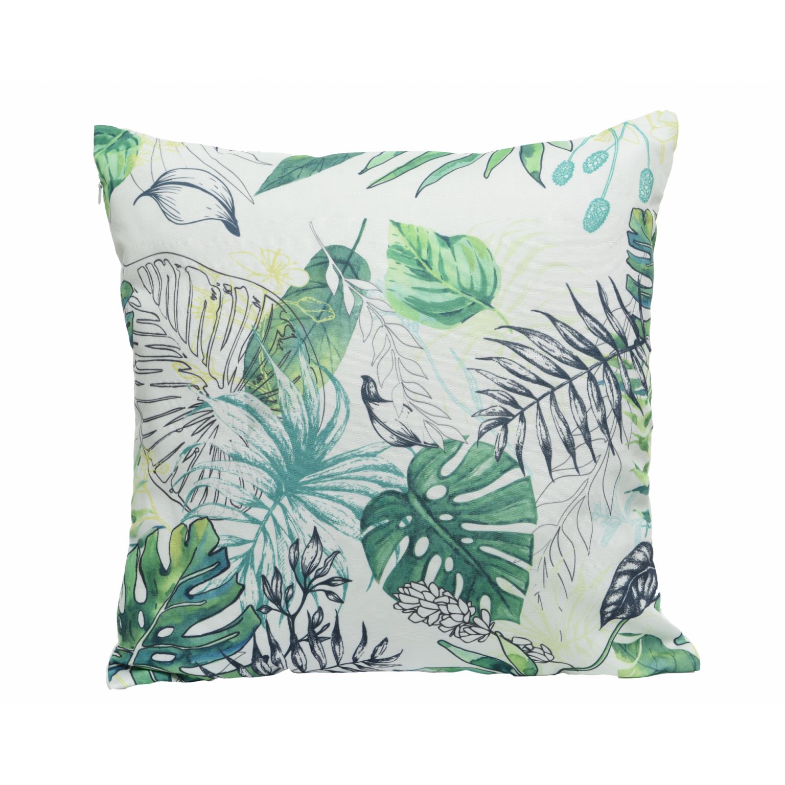 Cushion Outdoor Square Tropical Leaf Print Pugh's Garden Centres